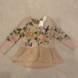 Anthropologie Embroidered Cardigan XS NWT